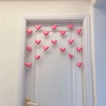בנות עיצוב חדר בצורת לב גבוה היופי לנשים מתנה לבבות תליון עיצוב הבית תלוי דלת וילון.